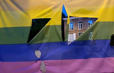 Opnieuw regenboogvlag vernield in Opwijk!